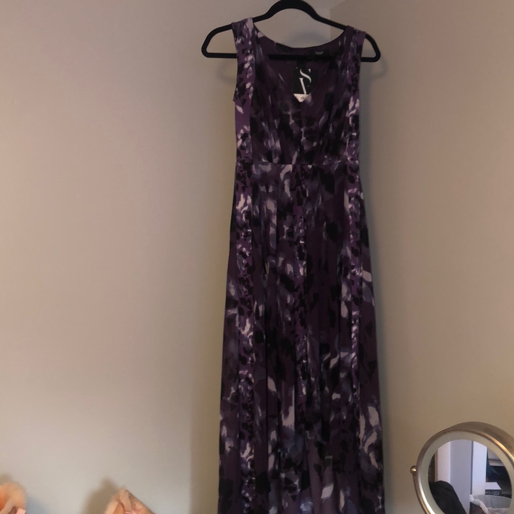 long purple dress